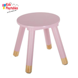 Houten krukje | Kleur roze | Kinderkrukje hout | kruk | kinderstoel | kinderzetel | krukjes | peuterstoeltje