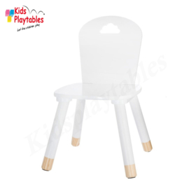 Kinderstoeltje Wit | zithoogte 26 cm | kinderzetel | Houten stoeltje voor kinderen | stoel kind | Peuterstoeltje | kindertafel en stoeltjes van hout | houten stoeltje voor peuters