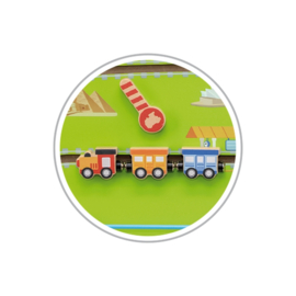 Wandspel | Wandspeelbord Trein 3-delige set