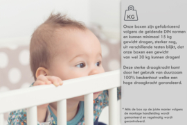 SÄMANN® Baby Box Premium 75x100 Naturel en in hoogte Verstelbare Bodem | Kinderbox | Baby-box Met Wielen