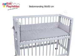 Tissi Bedomrander voor bijzetbed 90x40 | bedbumper | ledikant hoofdbeschermer | bedrand | Babynest | | Kidsplaytables | Kinderspeelhoek en kinderopvang