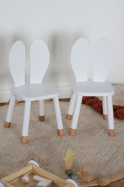 Konijnenstoel Bunny H 35 cm | Konijnenoor stoeltje | Peuterstoeltje met konijnenoren | Konijnenstoeltje | Houten kinderstoeltje | Kinderzetel | Stoeltje konijn