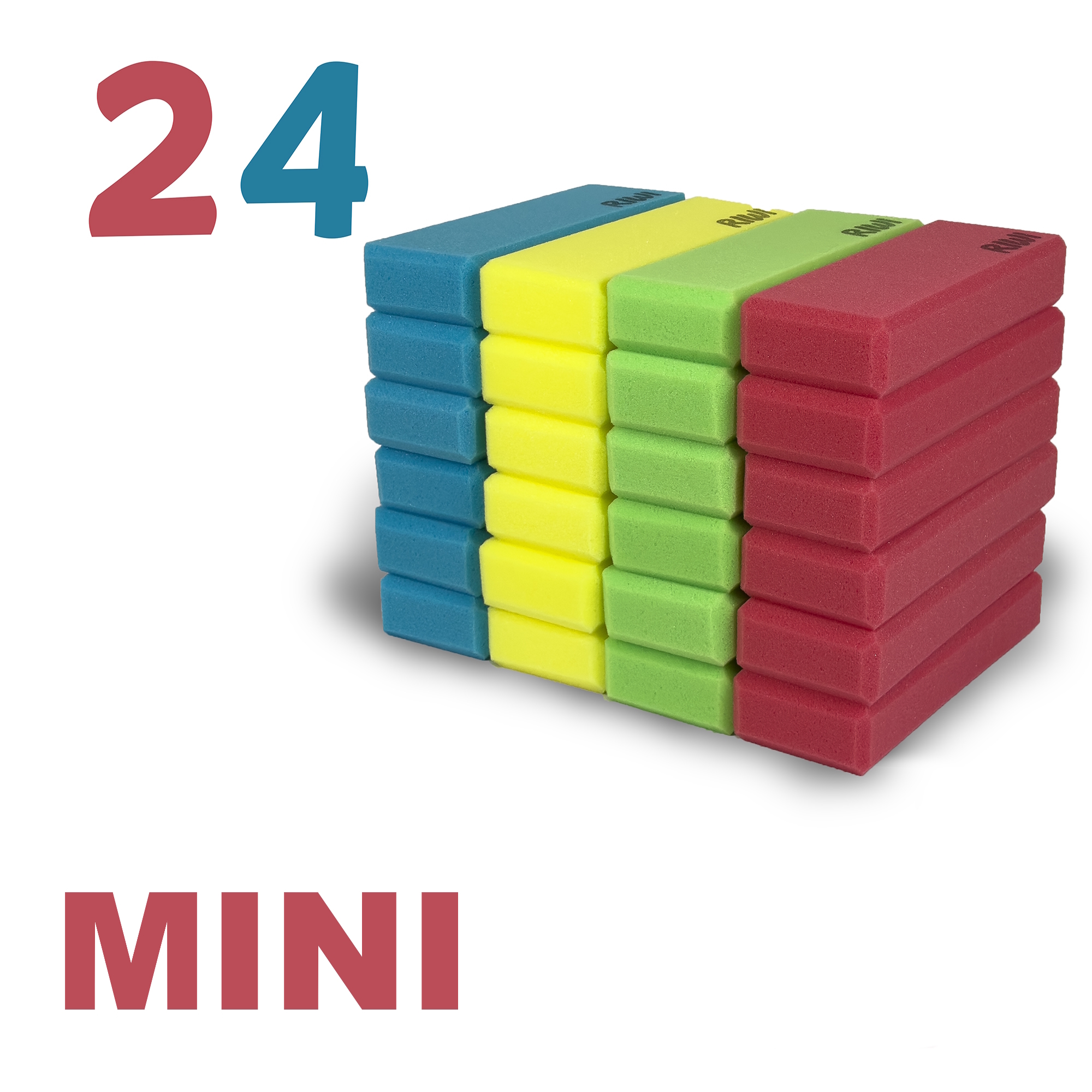 RIWI Zachte Mini Bouwblokken Set van 24 stuks