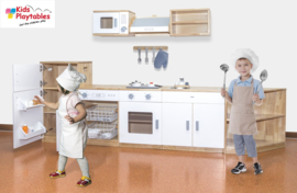 Kleuterkeuken | Luxe Kinderkeuken Compleet 8-delig in de kleur wit