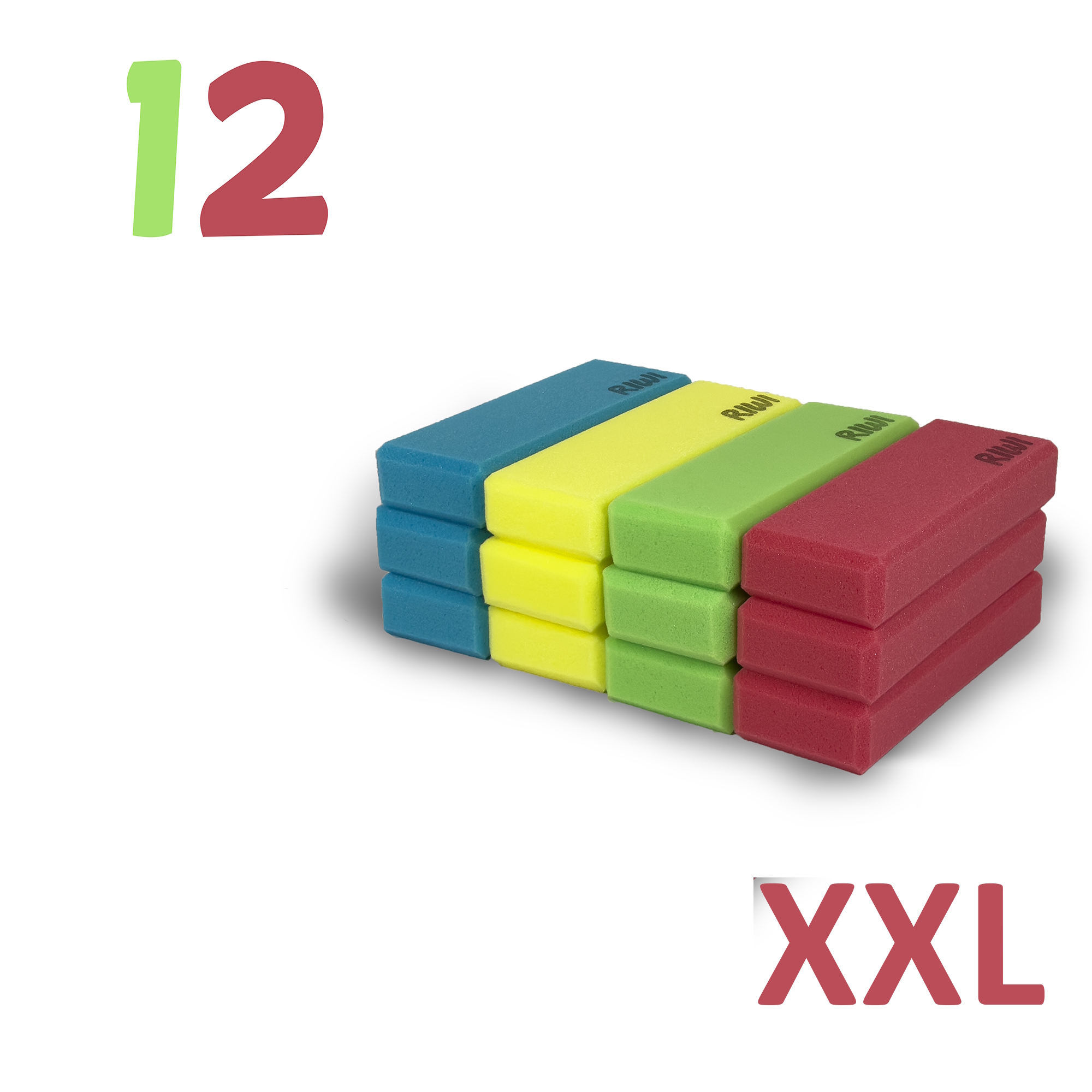 RIWI XXL Bouwblokken Set van 12 stuks | Zachte Speelblokken