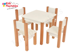 Houten HPL stoel kleur wit | zithoogte 28 cm | kinderzetel | Houten kinderstoeltje voor kinderen | stoel kind | Peuterstoeltje