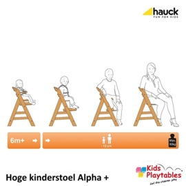 Hoge Kinderstoel Hauck Alpha Plus Blank gelakt