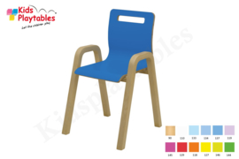 Dani- Houten Stapelbare stoel met armleuning , stapelstoel