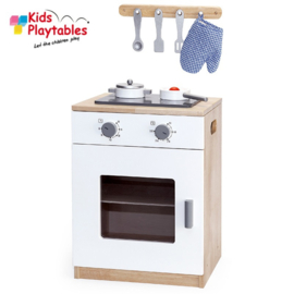 Luxe oven met gasfornuis kinderkeuken voor Kleuters | Kinderkeuken Speelgoed keuken
