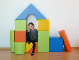 Grote zachte Speelblokken set van 22 stuks Multicolor -Foam Softplay blokken