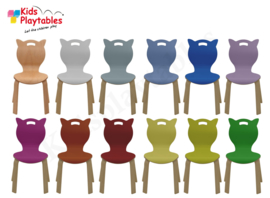 Kitty- Houten Stapelbare stoel , stapelstoel