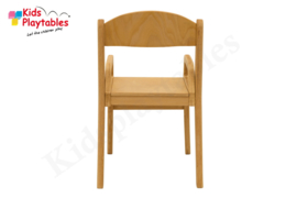 Houten Stapelbare HPL stoel met armleuningen , stapelstoel, kinderstoeltje Tamara klassiek 4 | kinderopvang en BSO