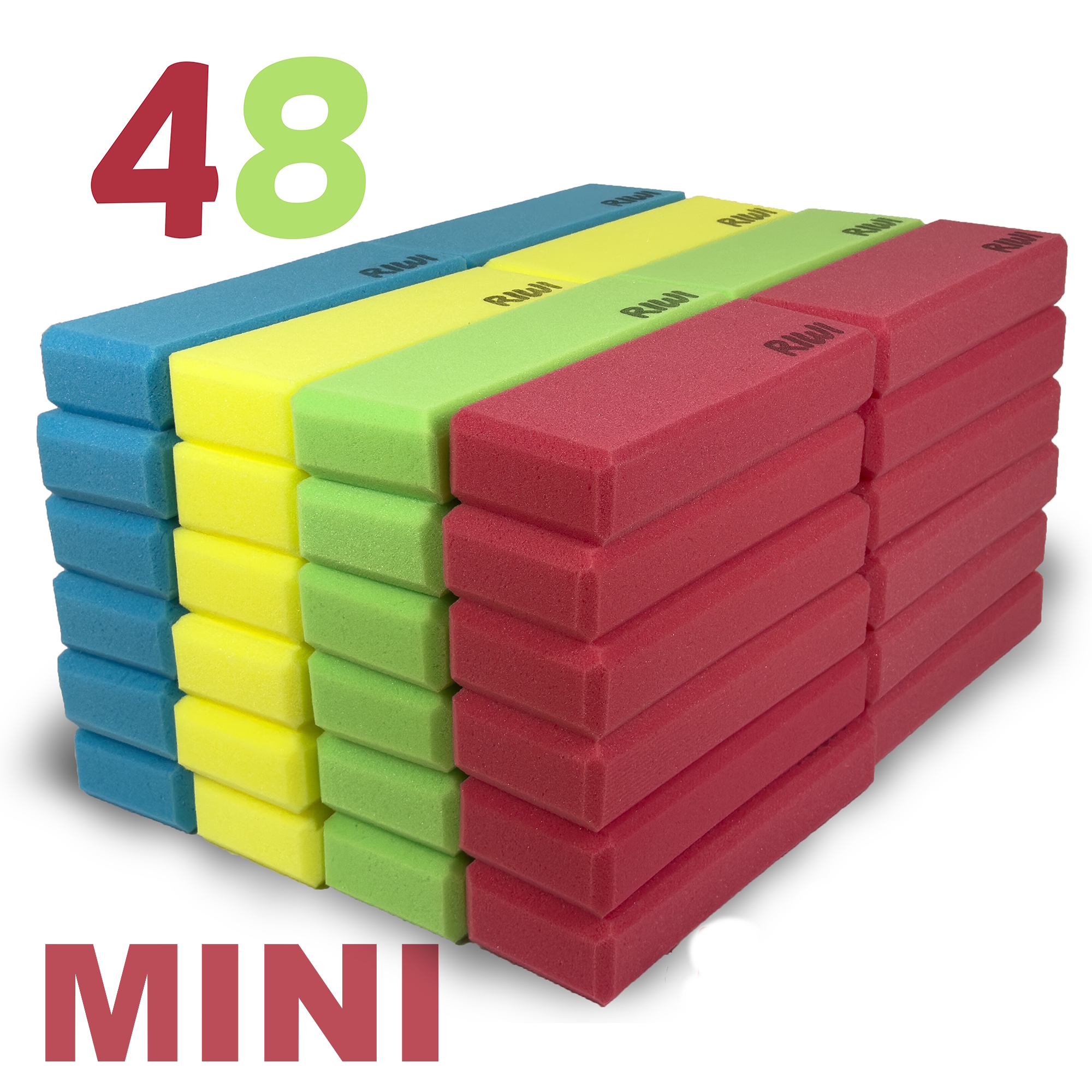 RIWI Zachte Mini Bouwblokken Set van 48 stuks