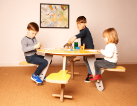 4-zits Kinderspeeltafel Tavi Geel/grijs