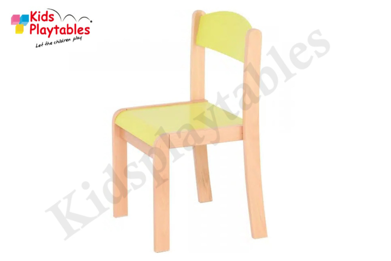 Tamara - Houten Stapelbare stoel Limegroen pastel, stapelstoel
