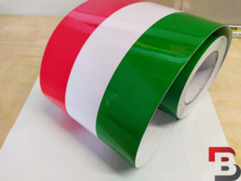 Italiaanse vlag striping op rol (15cm breed)
