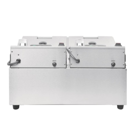 DUBBELE FRITEUSE 2X5L 2800W MET TIMER