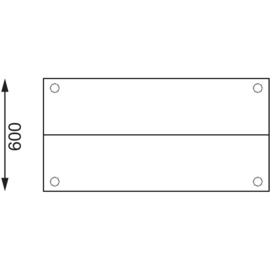 RVS WERKTAFELS MET WANDPLANKEN Afmeting: 150(h)x180(b)x60(d)cm