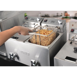 DUBBELE FRITEUSE 2X8L 2900W MET TIMER