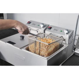 DUBBELE FRITEUSE 2X5L 2800W MET TIMER