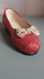 Decoratie schoen vintage rood