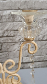 Vintage kandelaar of kaarsenstander met pegels