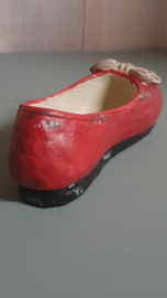 Decoratie schoen vintage rood