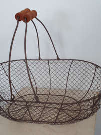 Brocante plukmand of draadmand