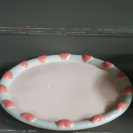 Stolp met hartjes van aardewerk Clayre & Eef