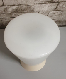 Vintage plafonnière of plafondlamp van wit glas