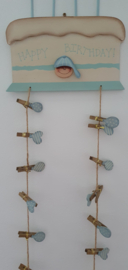Kaartenhanger of kaartenhouder van Appletree, blauw