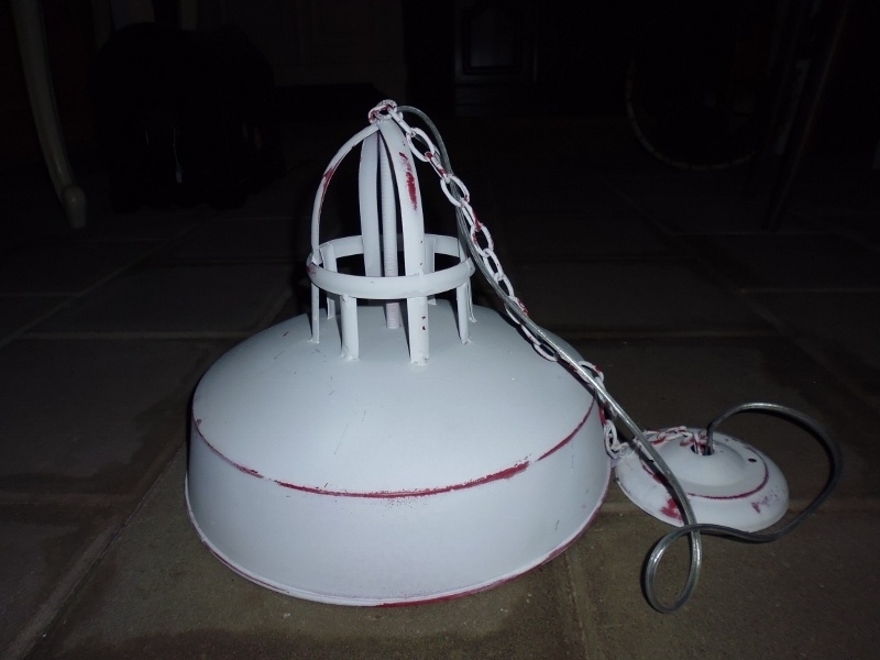 Brocante hanglamp / industriële lamp