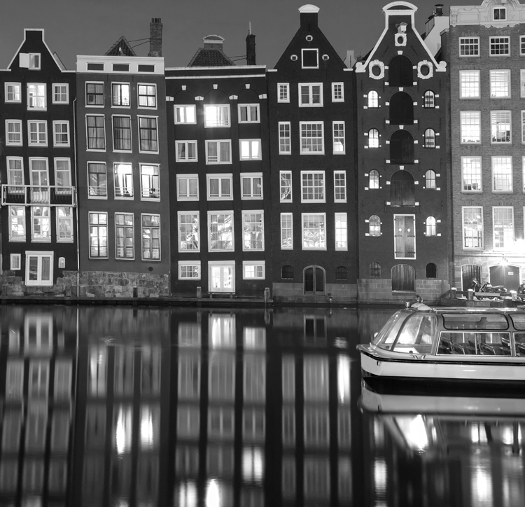 Ongekend Dutch Fotobehang Amsterdam Zwart WIt | Dutch City Love | 123behang VP-53