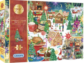 Gibsons 3609 - Christmas Around the World Gold - 500 stukjes