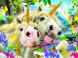 TFF 3D Image Puzzel - Unicorn Selfie - 100 stukjes