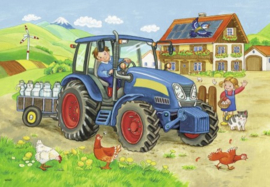 Ravensburger - Op de Bouwplaats en Boerderij - 2x12 stukjes