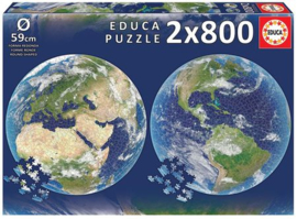 Educa - Planeet Aarde - 2x800 stukjes  Rond