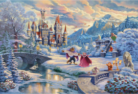 Disney Thomas Kinkade - Belle en het Beest, Winter - 1000 stukjes
