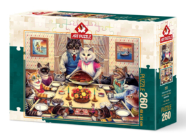 Art Puzzle 5025 -  Cat Family - 260XL stukjes