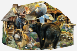 SunsOut 97186 - Wildlife Cabin - 1000 stukjes  Vormpuzzel