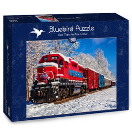 Bluebird - Red Train in the Snow - 1500 stukjes