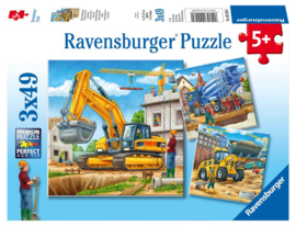 Ravensburger - Grote Bouwvoertuigen - 3x49 stukjes