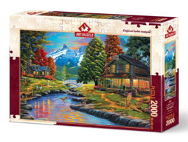 Art Puzzle 5472 - Two Cascades  - 2000 stukjes