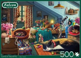 Falcon de Luxe 11300 - Cats in the Attic - 500 stukjes