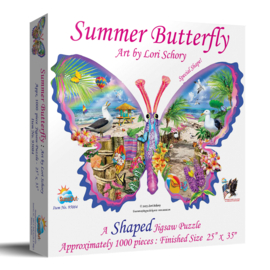 SunsOut 95092 - Summer Butterfly - 1000 stukjes  Vormpuzzel