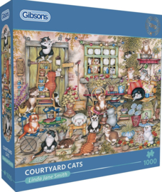 Gibsons 6428 - Courtyard Cats - 1000 stukjes