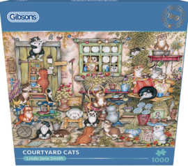 Gibsons 6428 - Courtyard Cats - 1000 stukjes