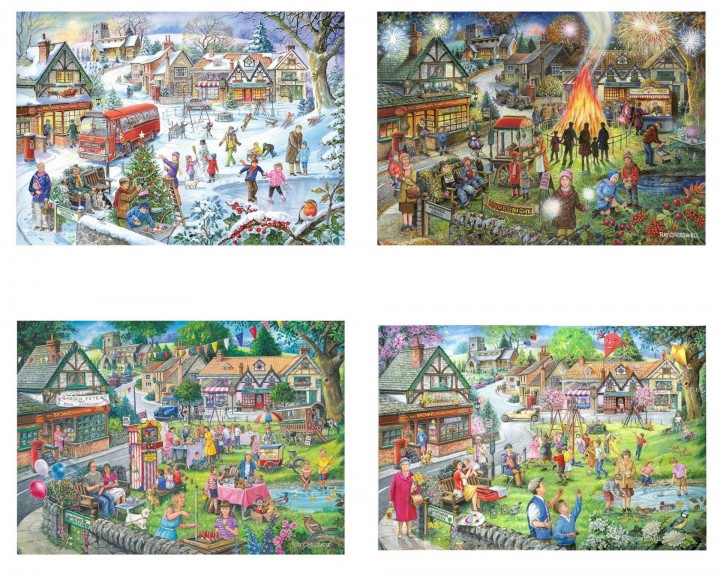 House of Puzzles - Seasons on the Green - 4x500 stukjes