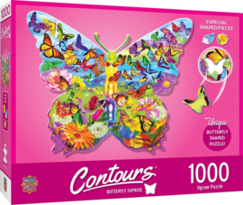 Master Pieces - Butterfly Suprise - 1000 stukjes  Vormpuzzel