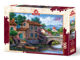 Art Puzzle 5070 - Canal With Flowers - 500 stukjes